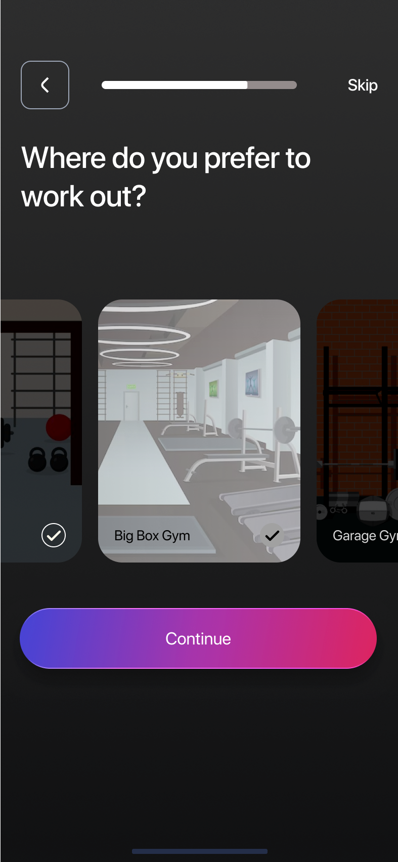 Planq Questionnaire Gym